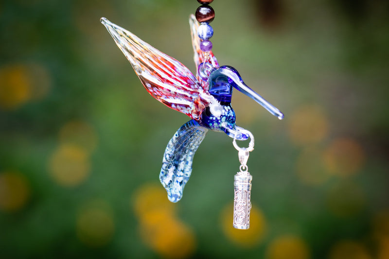 hummingbird with keepsake urn