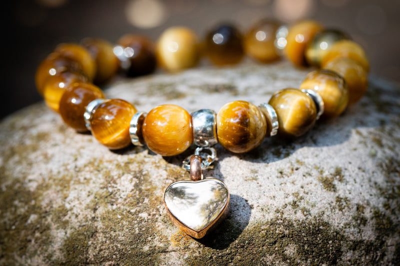honey tiger eye keepsake urn bracelet